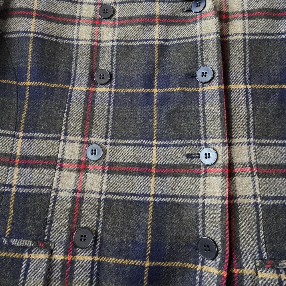 VTG Chaus Women's Sz 14 Plaid Double Breasted Wool Blazer Jacket Academia Preppy - Picture 4 of 9
